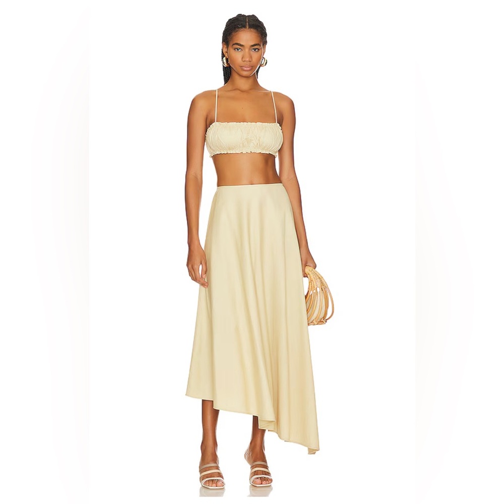 WeWoreWhat scrunch top & skirt set